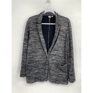 Gap Boyfriend Knit Blazer Black Smoke 905583-01 Women's Small